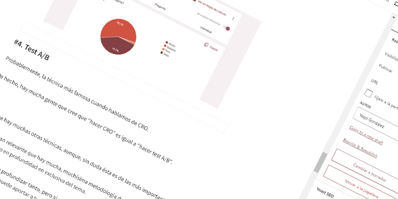 WordPress creación de contenido web